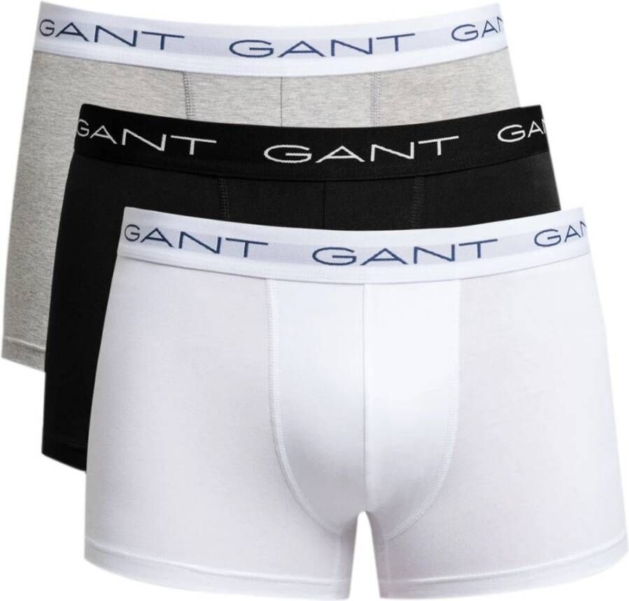 Gant 3-pack logo trunk boxers briefs Wit Heren