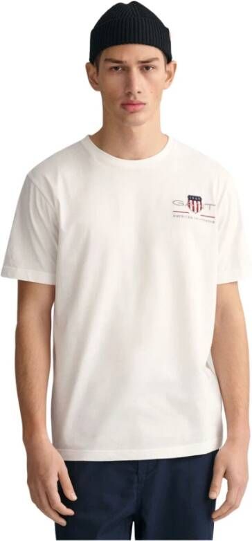Gant Archief Shield Emb T-shirt Wit Heren