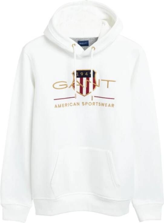 Gant Archive Shield hoodie Beige Heren