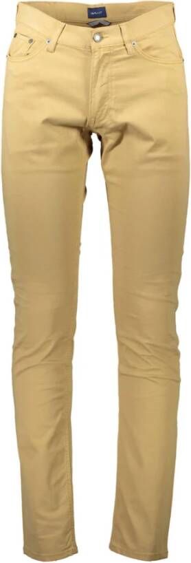 Gant Beige Cotton Jeans & Pant Beige Heren