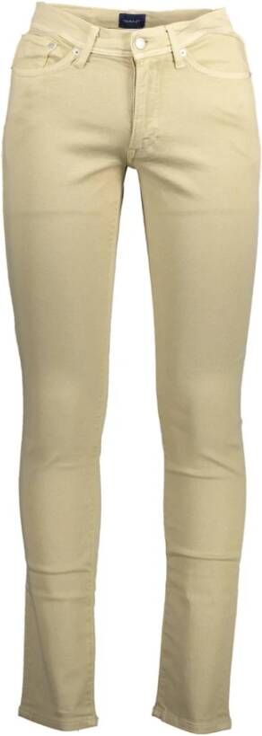 Gant Beige Katoenen Jeansbroek Beige Heren