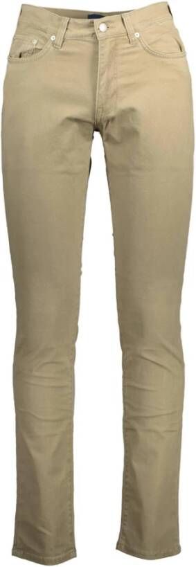 Gant Slim Biologisch Katoenen Jeans Beige Heren