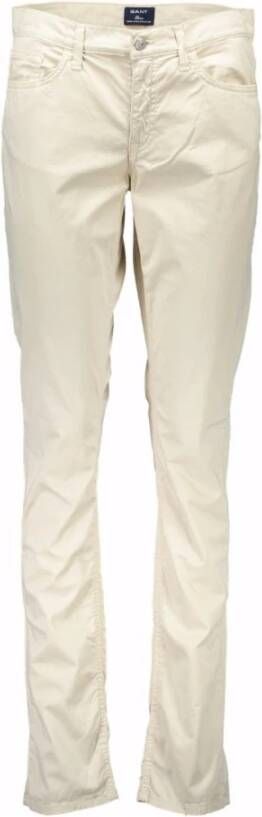Gant Beige sbroek Slimme Pijp Logo Beige