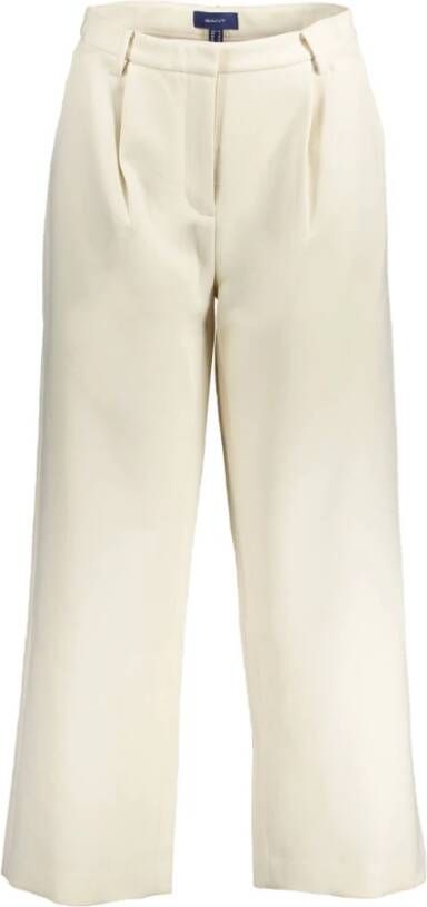 Gant Beige Polyester Broek met 4 Zakken Beige Dames