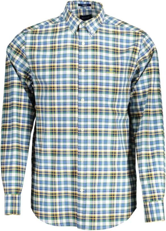 Gant Blauw Button-Down Overhemd Klassieke Stijl Multicolor Heren