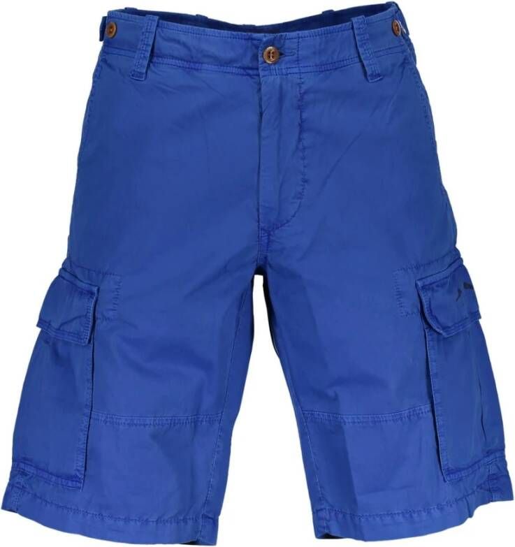 Gant Blauwe Katoenen Bermuda Jeans met Logo Blauw Heren