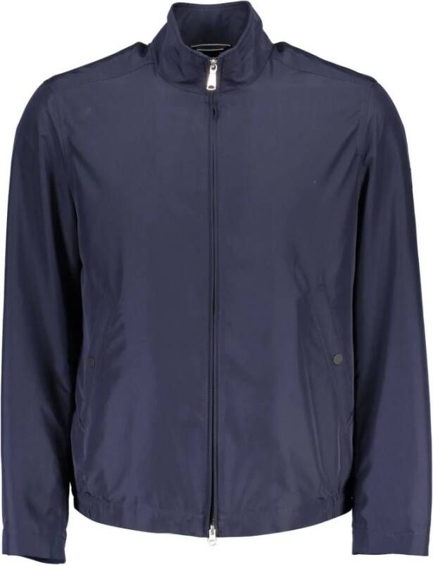 Gant Blauwe Polyester Sportjas met Logo Blauw Heren