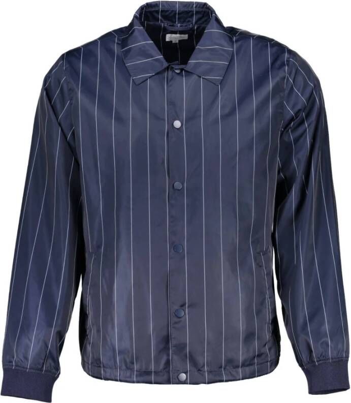 Gant Blauwe Polyester Sportjas met Logo Blauw Heren