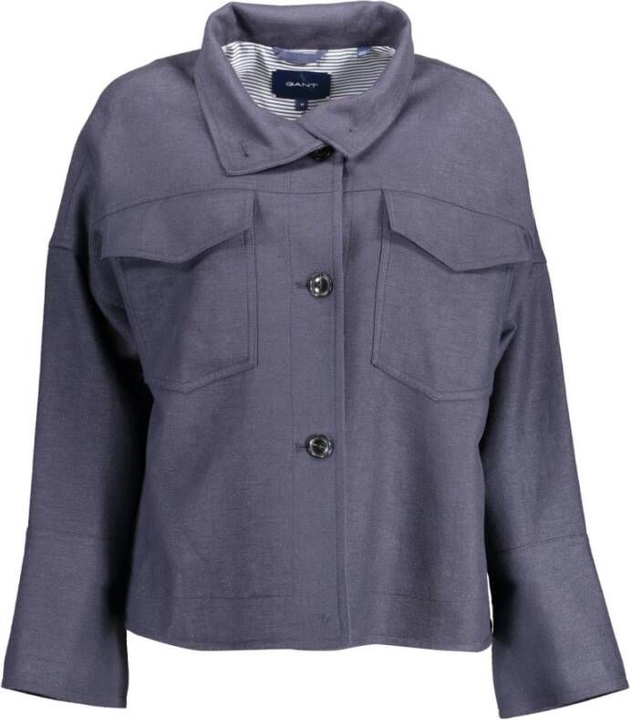 Gant Blauwe Sportjas voor Dames met Knopen Blauw Dames
