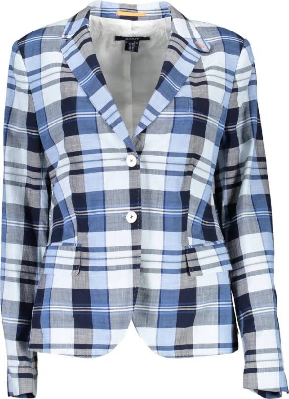 Gant Klassieke Blauwe Damesjas Lange Mouw Blue Dames