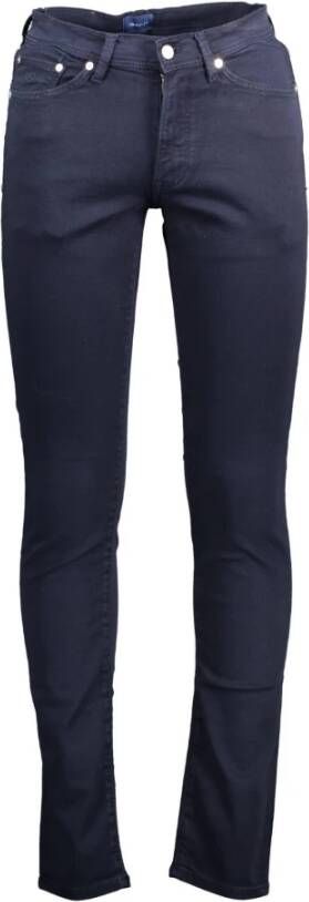 Gant Blue Cotton Jeans & Pant Blauw Heren