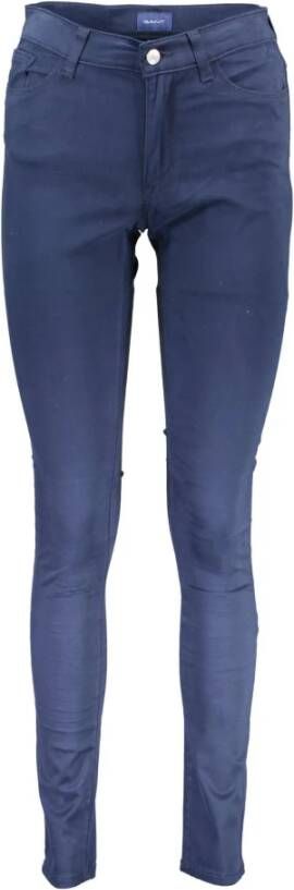 Gant Blue Cotton Jeans & Pant Grijs Dames
