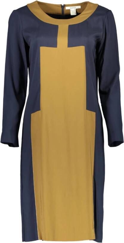 Gant Stijlvol Blauw Ronde Hals Jurk Multicolor Dames
