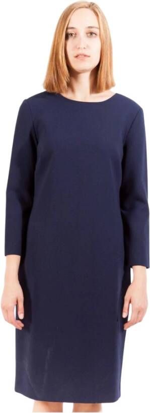 Gant Blauwe Korte Jurk 3 4 Mouwen Ele Blue Dames