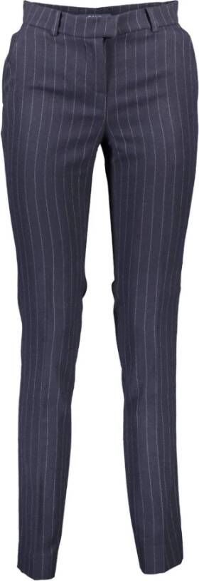 Gant Blue Polyester Jeans & Pant Blauw Heren
