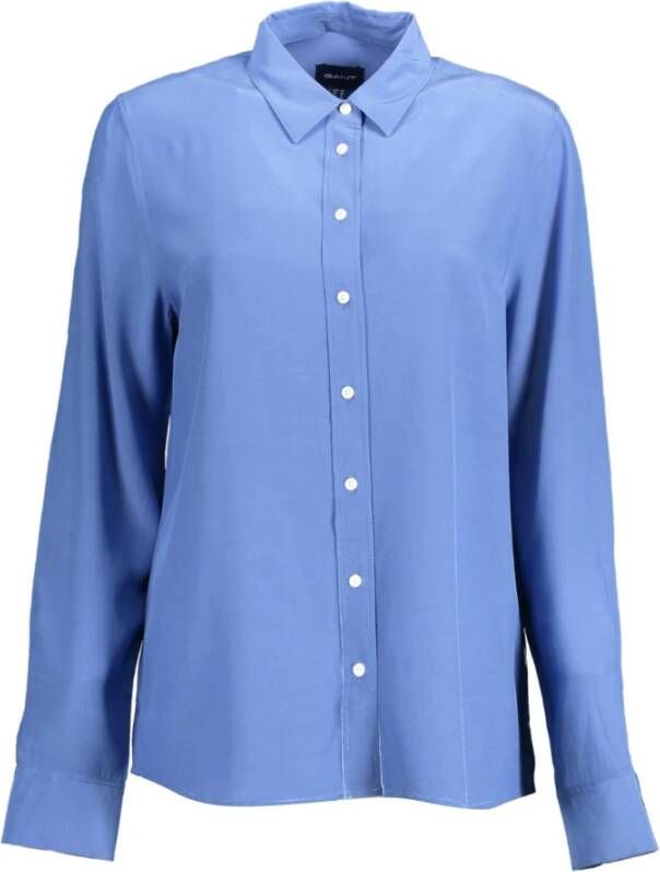 Gant Verrijk je garderobe met iconisch blauw overhemd Blue Dames