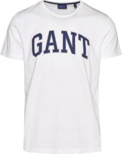 Gant Boogoverzicht SS T-shirt Wit Heren