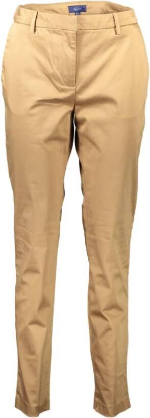 Gant Klassieke Slim-Fit Bruine Jeansbroek Brown Dames