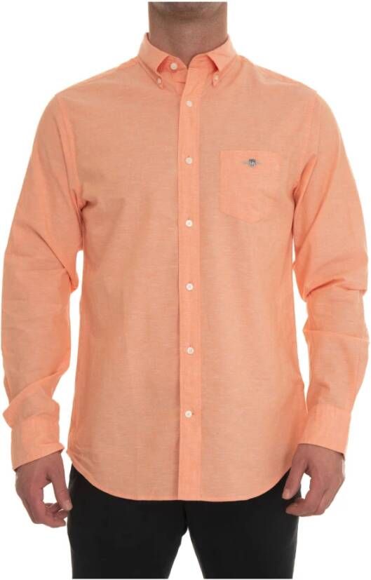 Gant Casual overhemd Oranje Heren
