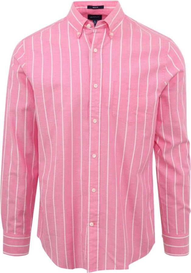 Gant Casual Overhemd Oxford Roze Heren
