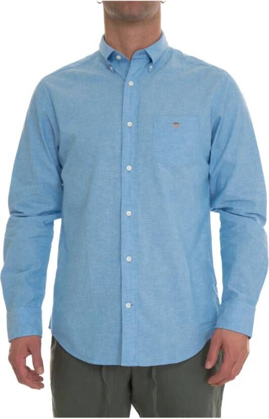 Gant Casual shirt Blauw Heren
