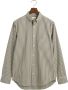 Gant Regular Fit Poplin Blouse met Vichy-ruit Beige Heren - Thumbnail 1