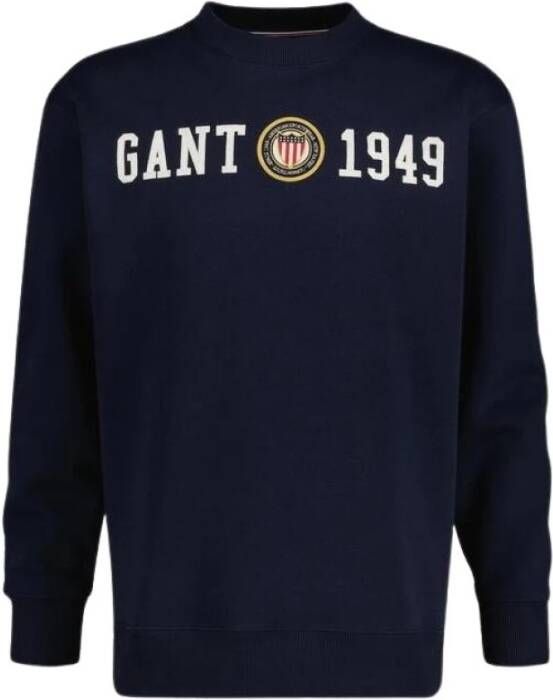 Gant Crest Sweater Blauw Heren