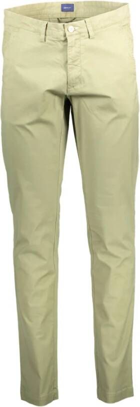 Gant Logo Slim Fit Broek voor Heren Groen Heren