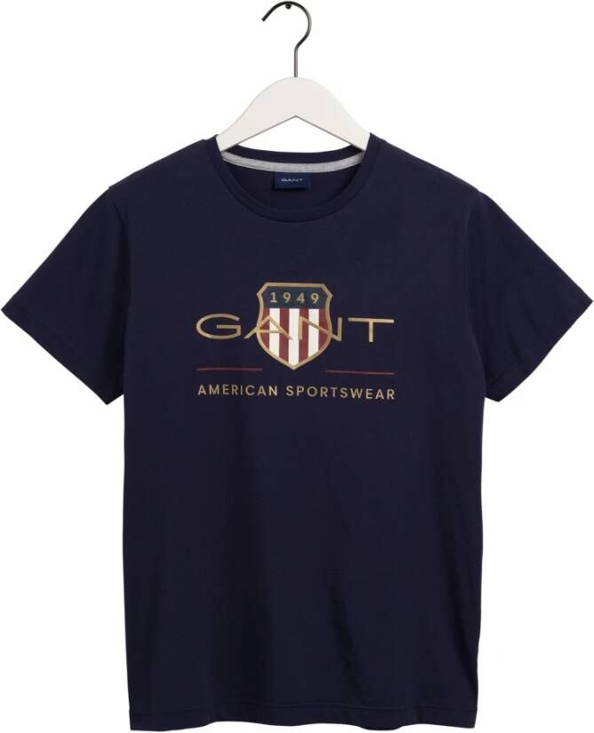 Gant D2. Archive Shield SS T-shirt Blauw Heren