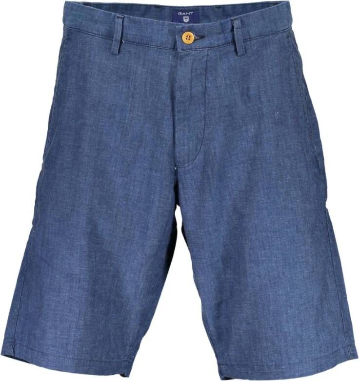 Gant Denim Shorts Blauw Heren