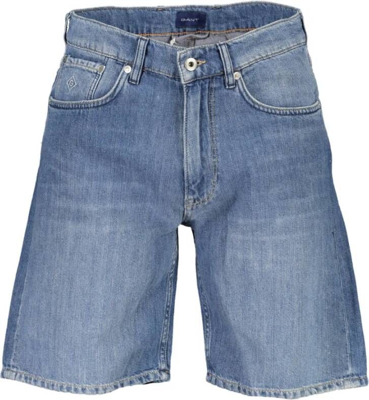 Gant Zomerbries Vervaagde Bermuda Jeans Blue Dames