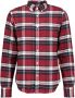Gant casual overhemd met borstzak wijde fit rood geruit katoen - Thumbnail 1