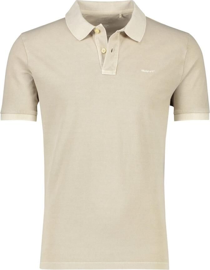 Gant Beige Polo Met Korte Mouwen Beige Heren