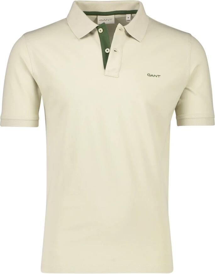 Gant Polo Shirt Korte Mouw Regular Fit Contrast Pique Rugger Polo