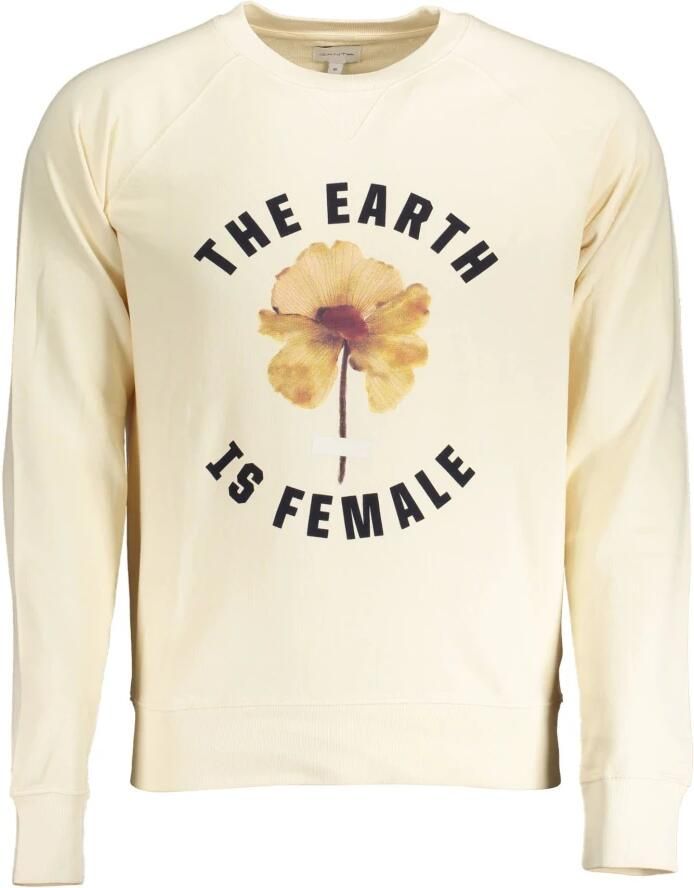 Gant Beige Sweatshirt met Lange Mouwen Crewneck en Print Logo Beige Heren