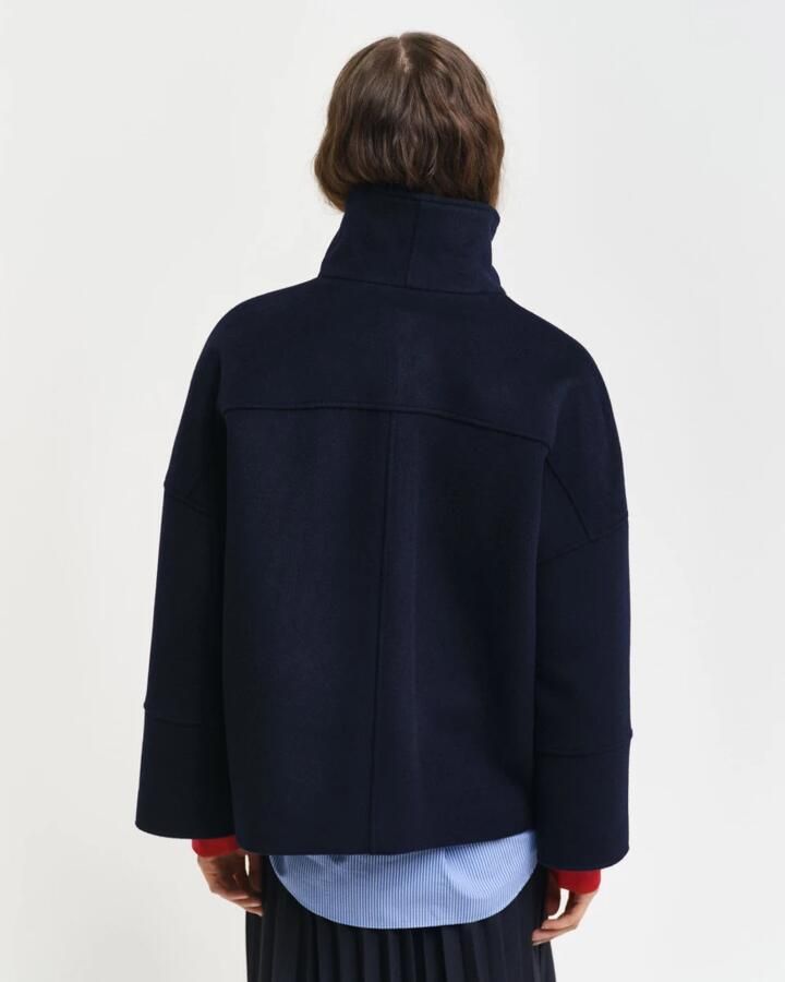 Gant Blauwe Korte Wollen Jas Buitenkleding Blue Dames - Foto 3