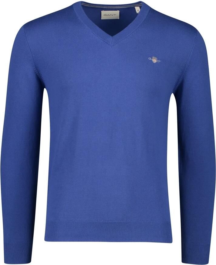 Gant Donkerblauwe V-hals Trui Blue Heren