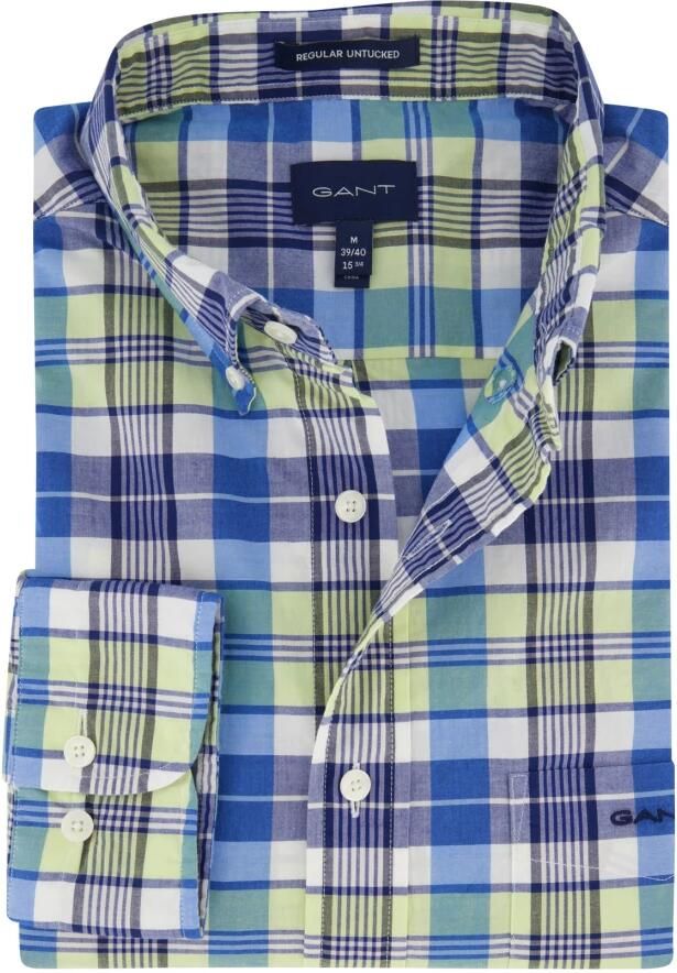 Gant Kleurrijk geruit overhemd met regular fit Blue Heren - Foto 2