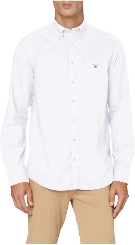 Gant Casual Broadcloth Regular Fit Overhemd White Heren - Foto 8