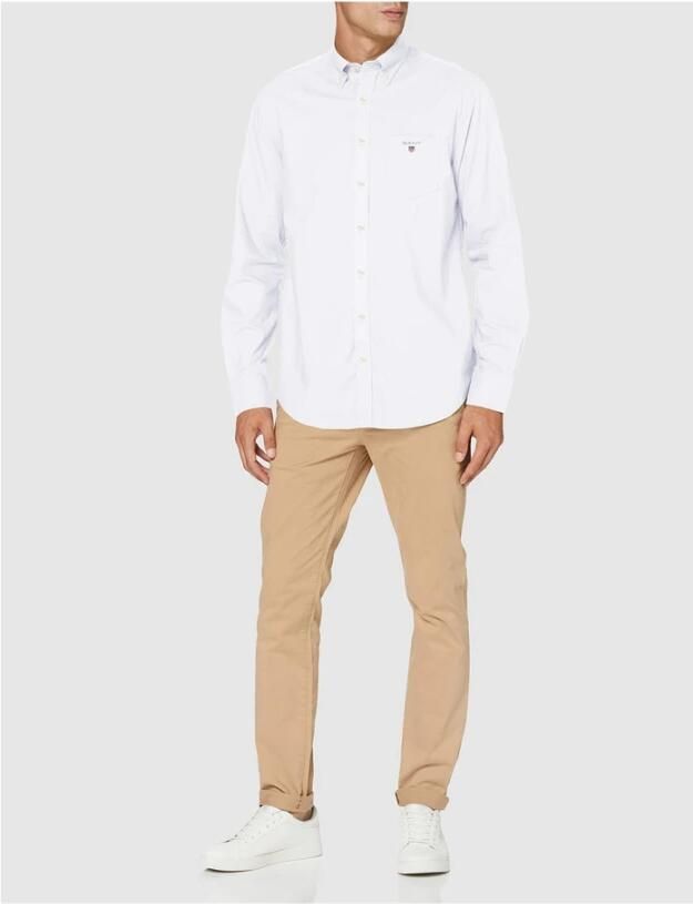 Gant Casual Broadcloth Regular Fit Overhemd White Heren - Foto 5