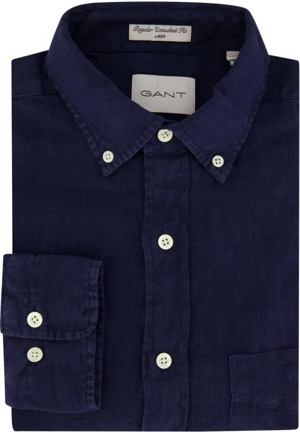 Gant Regular fit vrijetijdsoverhemd van linnen met borstzak