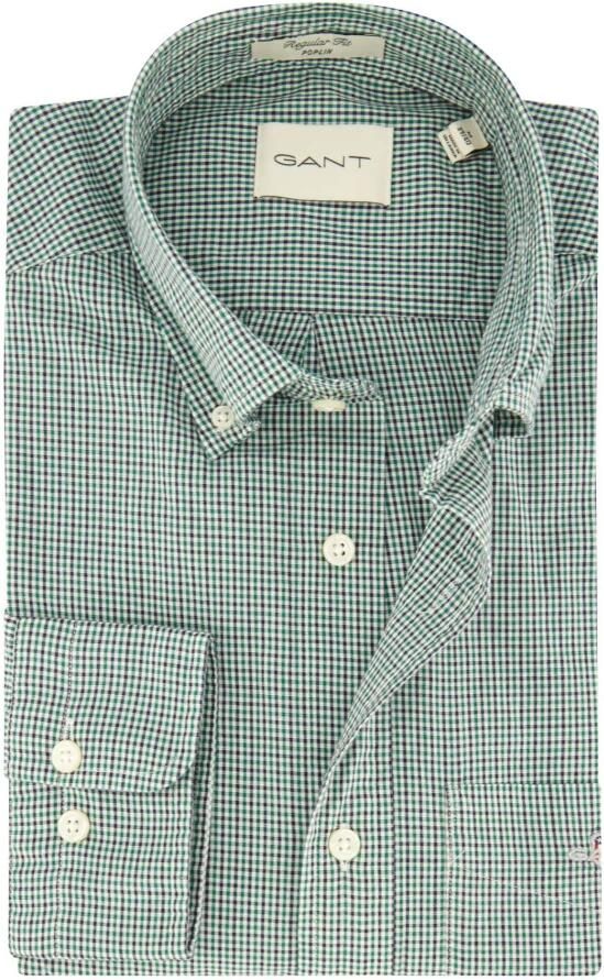Gant Overhemd met lange mouwen REG POPLIN MICRO GINGHAM SHIRT Regular fit popeline overhemd met Vichy mini-ruit - Foto 5