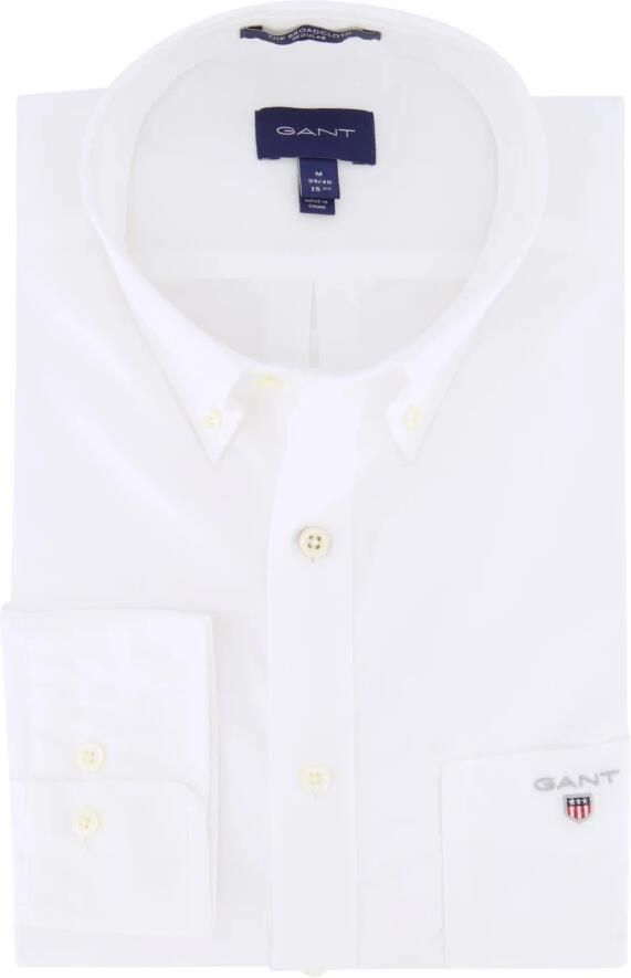 Gant Casual Broadcloth Regular Fit Overhemd White Heren - Foto 6