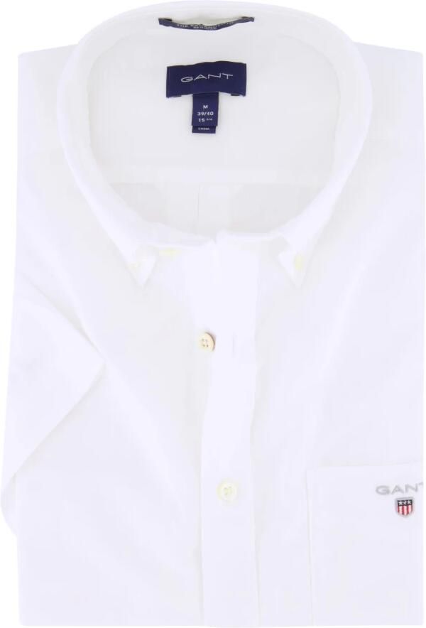 Gant Casual wit overhemd met korte mouwen White Heren - Foto 6
