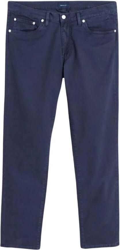 Gant Blauwe Katoenen Jeans Broek 5-Pocket Broek Blue Heren