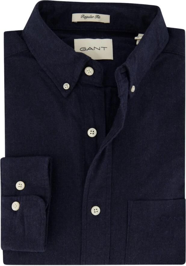 Gant Donkerblauw Button-Down Overhemd met Borstzak Blue Heren - Foto 8