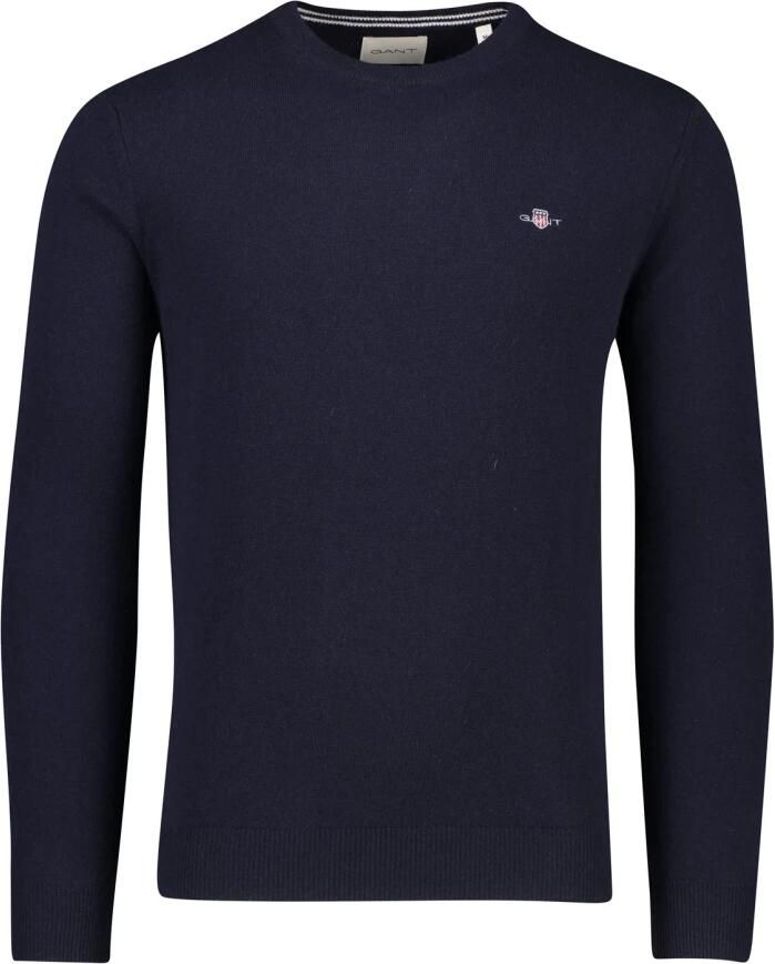 Gant Gebreide pullover van zuivere lamswol met ribboorden