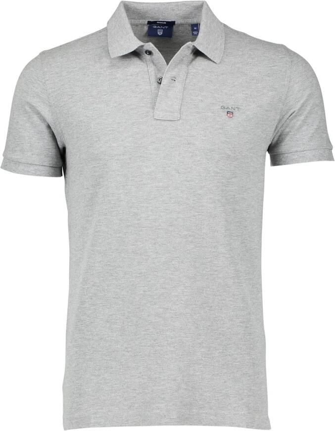 Gant Grijze Polo Shirt met Korte Mouwen Gray Heren