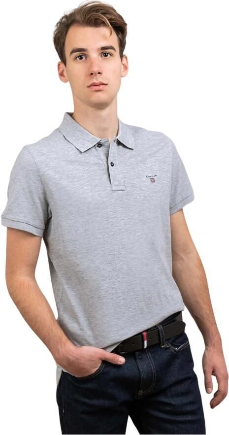 Gant Grijze Polo Shirt met Korte Mouwen Gray Heren - Foto 3