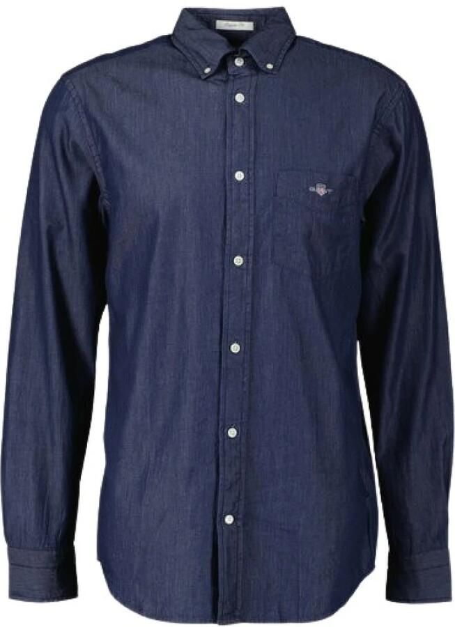 Gant Overhemd met lange mouwen Regular Fit Denim Overhemd Jeanshemd onderhoudsvriendelijk - Foto 16